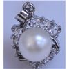 Image 1 : WHITE PEARL AND CZ PENDANT