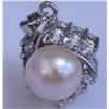 Image 1 : PEACH PEARL AND CZ PENDANT