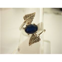13.00 CTW SAPPHIRE RING .925 STERLING SILVER