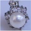 Image 1 : WHITE PEARL AND CZ PENDANT