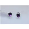 Image 1 : 14.15 CTW AMETHYST EARRING .925 STERLING SILVER