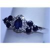 Image 1 : 12.65 CTW SAPPHIRE AND DIAMOND RING .925 STERLING SILVE