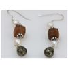 Image 1 : NATURAL 30.35 CTW PEARL SEMIPRECIOUS EARRINGS .925 STER