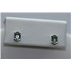 Image 1 : 7.50 CTW GREEN SAPPHIRE EARINGS .925 STERLING SILVER