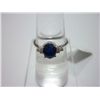 Image 1 : NATURAL 14.75 CTW SAPPHIRE AND DIAMOND RING .925 STERLI