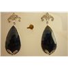 Image 1 : 84.45 CTW SAPPHIRE AND DIAMOND EARRINGS .925 STERLING S