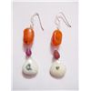 Image 1 : NATURAL 41.80 CTW SUSUNITE, RUBY, SEMIPRECIOUS EARRING