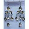 Image 1 : 22.70 CTW CITRINE EARRINGS .925 STERLING SILVER