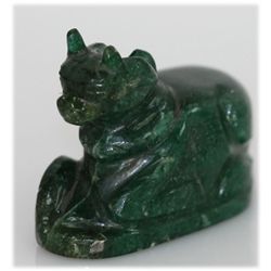 NATURAL 233.07 CTW MALACHITE MEDIUM COW FIGURE