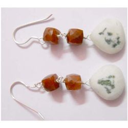 Natural 33.00 ctw Semi Precious Earring .925 Sterling