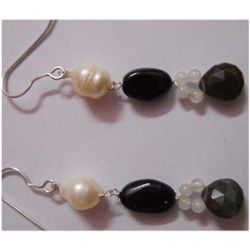 Natural 23.80 ctw Semi Precious Earring .925 Sterling