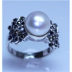 24.25 CTW PEARL ANTIQUE LOOKING JEWELRY .925 STERLING S