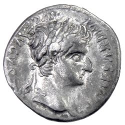 ROMAN EMPIRE: Tiberius, 14-37 AD, AR denarius, the "tribute penny" (3.78g), Lugdunum