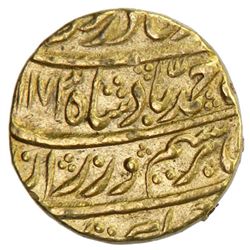 DURRANI: Ahmad Shah, 1747-1772, AV mohur (10.89g), Shahjahanabad, AH1173 year 14