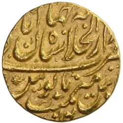 DURRANI: Ahmad Shah, 1747-1772, AV mohur (10.81g), Shahjahanabad (Delhi), AH(1)174 year 14