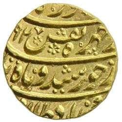 DURRANI: Taimur Shah, 1772-1793, AV mohur (10.92g), Peshawar, AH1192 year 6