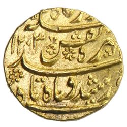 DURRANI: Taimur Shah, 1772-1793, AV mohur (10.97g), Peshawar, AH1203 year 17