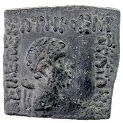 INDO-GREEK: Strato I, 125-110 BC, AE hemi-obol (9.37g)