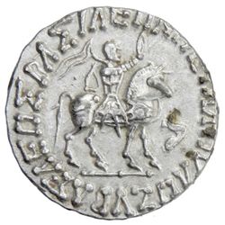 INDO-SCYTHIAN: Azes II, ca. 35 BC - AD 5, AR tetradrachm (9.38g), Taxila Sirsukh