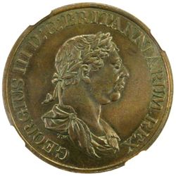 CEYLON: George III, 1760-1820, AE 2 stuivers, 1815