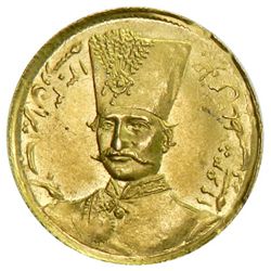 IRAN: Nasir al-Din Shah, 1848-1896, AV toman (2.84g), Tehran, AH1303