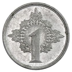 JAPAN: Hirohito, 1926-1989, Aluminum sen, NE2604 (1944)