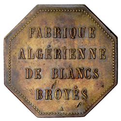 ALGIERS: Brass 5 francs, ND
