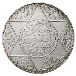 MOROCCO: Moulay al-Hasan I, 1873-1894, AR 5 dirhams, Paris, AH1310