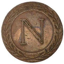 FRANCE: Napoleon Bonaparte, 1804-1814, BI 5 centimes, Strasbourg, 1808 BB