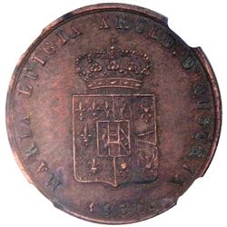 PARMA: Maria Luigia, 1815-1847, AE 3 centesimos, 1830