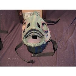 WEARABLE ANGLER FISH GILL MAN FULL FACE MASK WITH STRAPS PAINTED NO RESERVE!