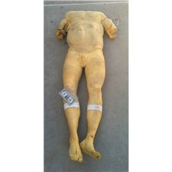 COMPLETE ARMATURED MALE CORPSE POLY FOAM BODY HORROR PROP