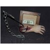 Image 1 : MARILYN MANSON STAGE SHOW PROP 5 SEVERED BLOODY BODY PARTS ON MEAT HOOKS