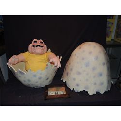 DINOSAURS BABY SINCLAIR PUPPET WITH HATCHED EGG SCREEN USED IN FUNNY OR DIE VIDEO WHERE'S THE MAMMA?