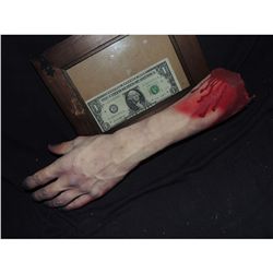 SEVERED BLOODY ARM WITH HAND AND GORE AT STUMP 10 URETHANE LATEX OR POLY FOAM