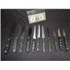 Image 1 : THE COLLECTOR HUGE LOT OF 11 SCREEN USED HERO REAL METAL KNIVES USED BY THE MAN IN HIS LAIR