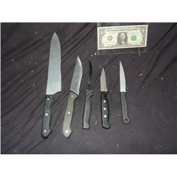 THE COLLECTOR LOT OF 5 SCREEN USED HERO & STUNT KNIVES 3 USED BY THE MAN IN HIS LAIR