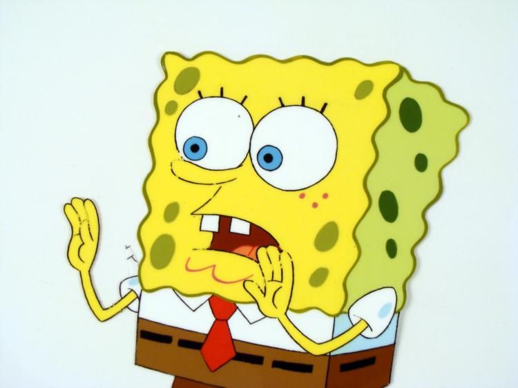 Spongebob Original Art Get Away From Me Animation Cel