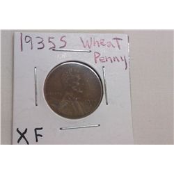 1935S XF Wheat Cent