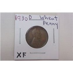 1930D XF Wheat Cent