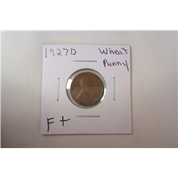 1927D F+ Wheat Cent