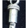 Image 3 : VINTAGE STERLING SILVER WOVEN NECKLACE WITH TOGGLE CLASP.  18" LONG