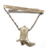 Image 1 : VINTAGE SIGNED HICKOK STERLING SILVER "BOOT" TIE BAR, .39 OZT Nice Patina