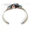 Image 2 : VINTAGE NATIVE AMERICAN CUFF BRACELET WITH TURQUOISE AND CORAL, SIGNED