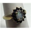 Image 2 : VINTAGE 10K SAPPHIRE & OPAL DOUBLET RING, SIZE SIZE 7
