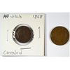 Image 1 : 1864 VF 2 CENT PIECE, & 1868 AU CORRODED SHIELD NICKEL
