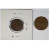 Image 2 : 1864 VF 2 CENT PIECE, & 1868 AU CORRODED SHIELD NICKEL
