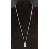 Image 1 : 14K LADDER PENDANT, APPROX. 2 CT. TW OF DIAMONDS. 18" BOX CHAIN
