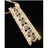 Image 2 : 14K LADDER PENDANT, APPROX. 2 CT. TW OF DIAMONDS. 18" BOX CHAIN