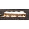 Image 3 : 14K LADDER PENDANT, APPROX. 2 CT. TW OF DIAMONDS. 18" BOX CHAIN